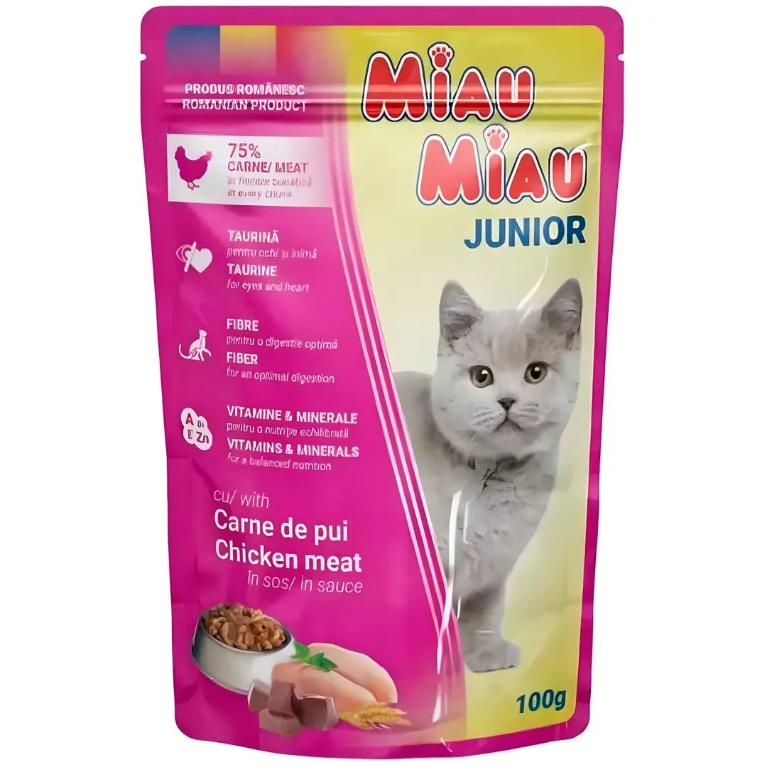 Miau Miau Kitten Tavuklu Yavru Kedi Konservesi 100 Gr